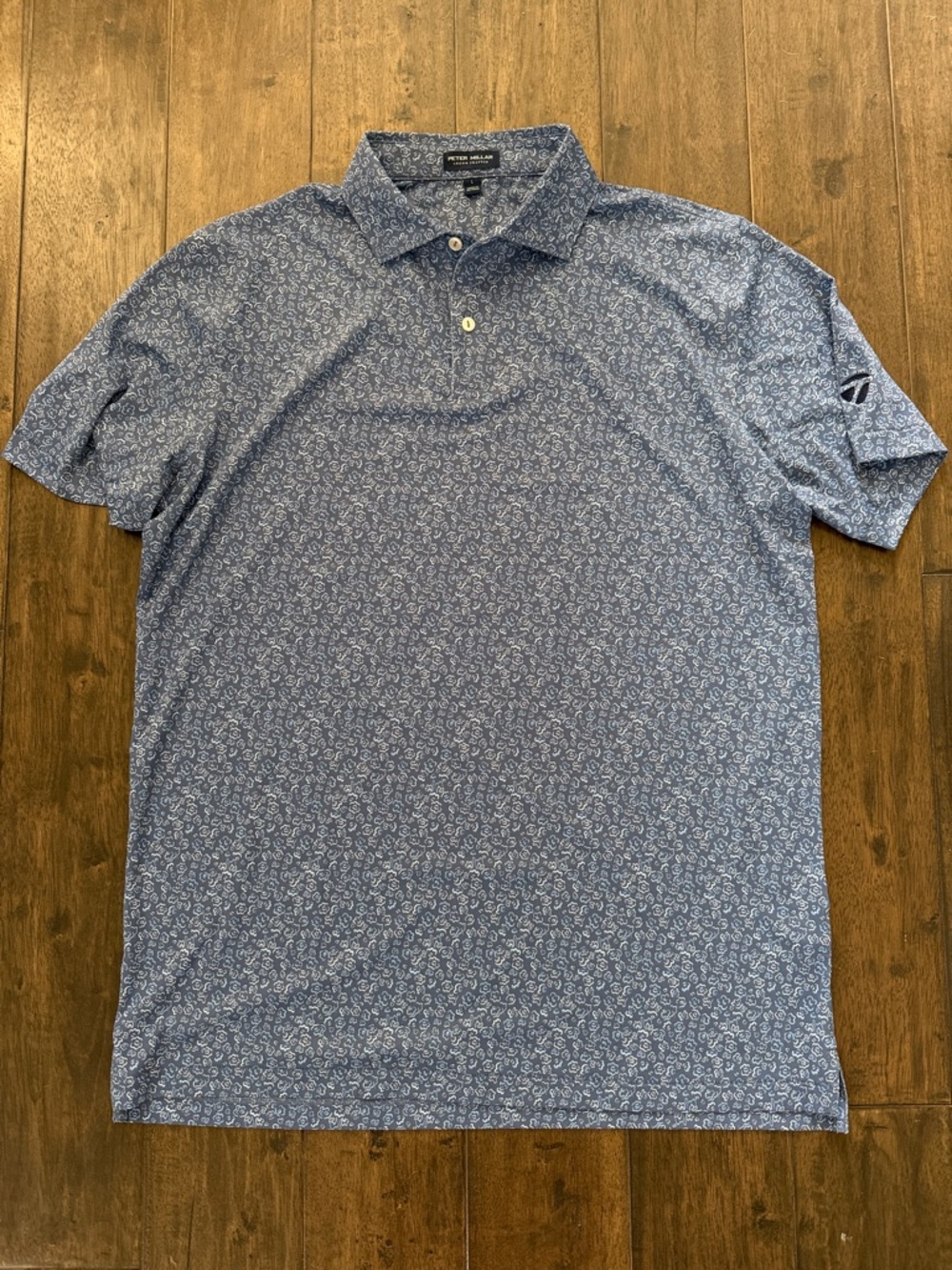 Peter Millar Tailored Fit Golf Polo Men’s L Performance Stretch TaylorMade